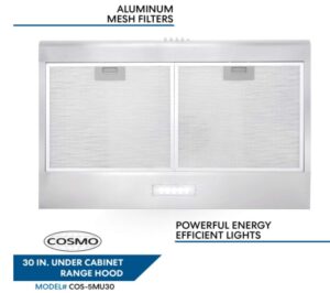 Cosmo 5MU30 30-in Under-Cabinet Range Hood- A Small Sized Range Hood